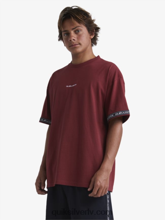 vīriešiem Quiksilver x Stab 90. gadu t-krekls rubīna vīns 88064R1864