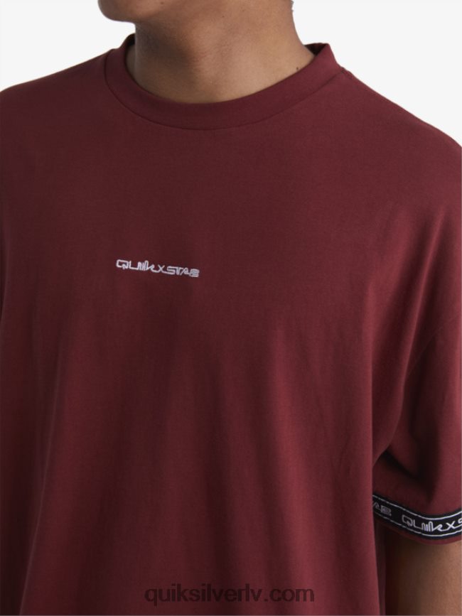 vīriešiem Quiksilver x Stab 90. gadu t-krekls rubīna vīns 88064R1864