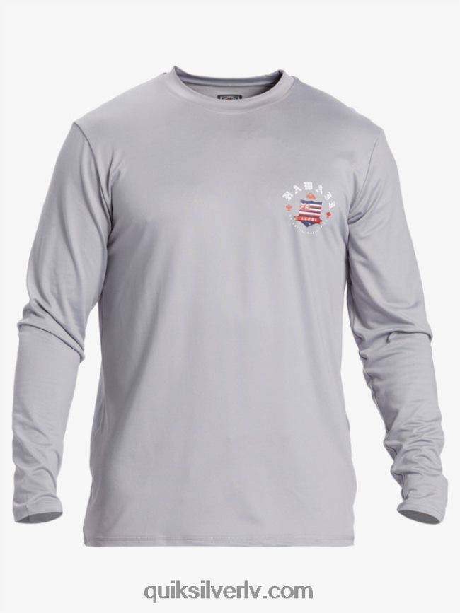 vīriešiem Quiksilver Hawaii honorāra upf 50 sērfošanas t-ka ar garām piedurknēm slapjš slapjš 88064R925