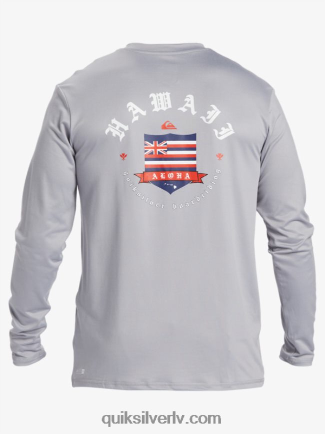 vīriešiem Quiksilver Hawaii honorāra upf 50 sērfošanas t-ka ar garām piedurknēm slapjš slapjš 88064R925