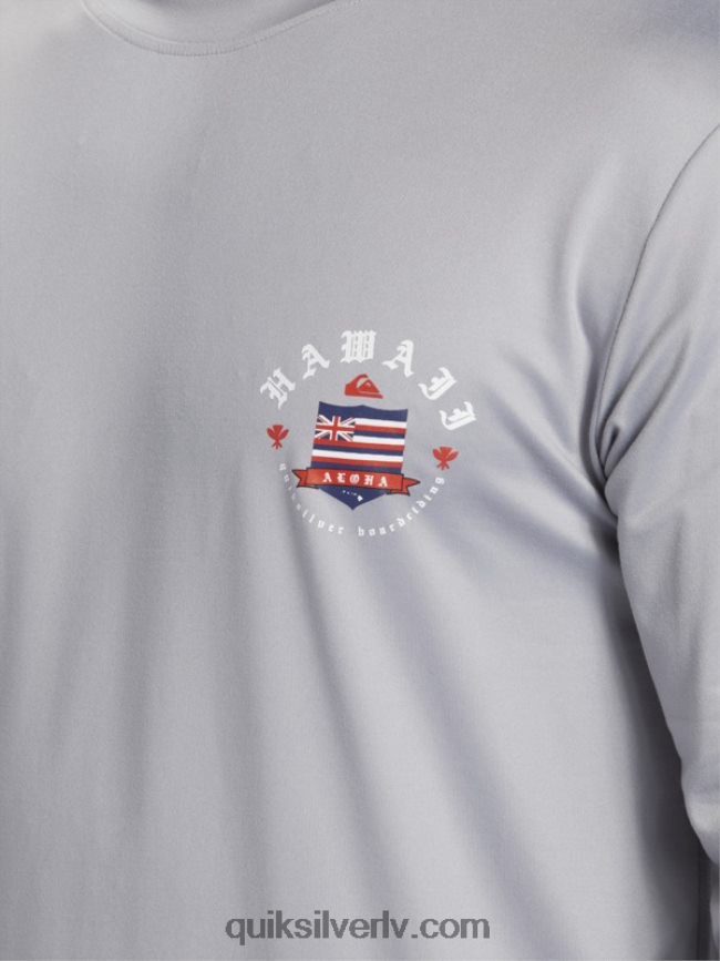 vīriešiem Quiksilver Hawaii honorāra upf 50 sērfošanas t-ka ar garām piedurknēm slapjš slapjš 88064R925