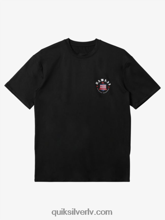 vīriešiem Quiksilver Hawaii honorāra upf 50 sērfošanas t-ka ar īsām piedurknēm melns 88064R1123