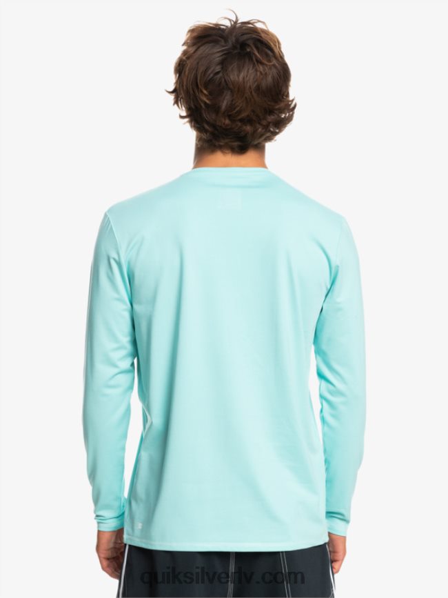 vīriešiem Quiksilver Heritage Heather garām piedurknēm upf 50 sērfošanas tee eņģeļa zils virši 88064R1468