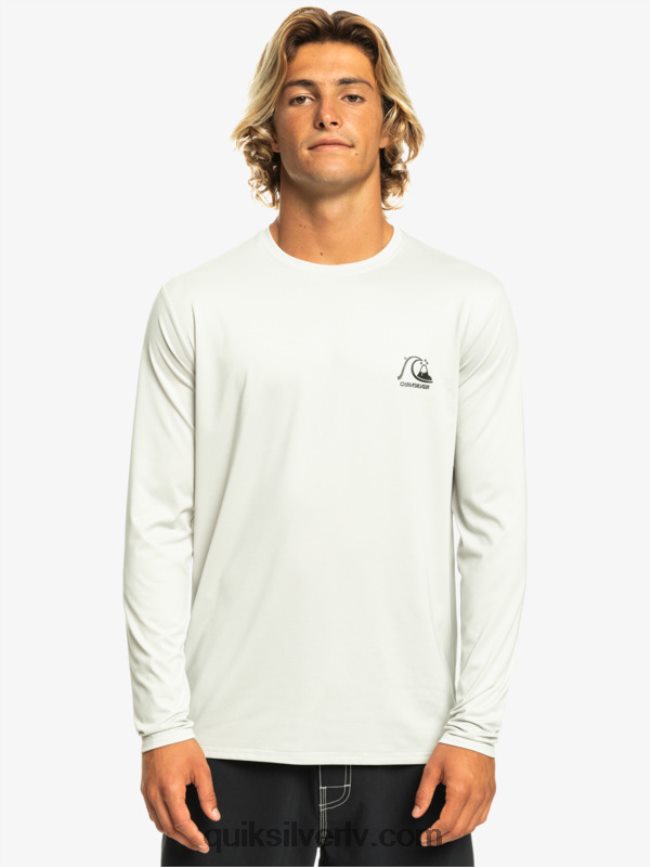 vīriešiem Quiksilver Heritage Heather garām piedurknēm upf 50 sērfošanas tee pelēki violets virši 88064R1469