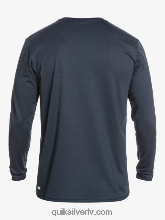 vīriešiem Quiksilver Heritage Heather garām piedurknēm upf 50 sērfošanas tee pusnakts jūras virši 88064R1470