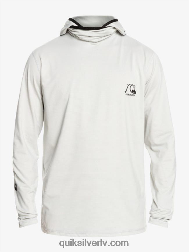 vīriešiem Quiksilver Heritage upf 50 sērfošanas triko ar garām piedurknēm pelēki violets virši 88064R418