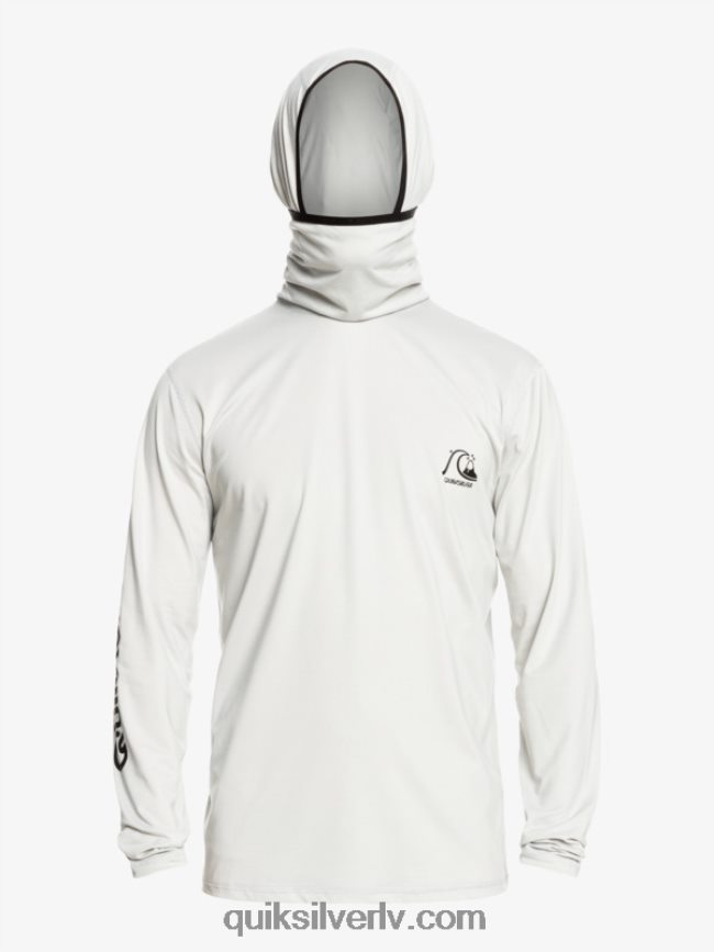 vīriešiem Quiksilver Heritage upf 50 sērfošanas triko ar garām piedurknēm pelēki violets virši 88064R418