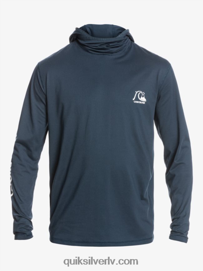 vīriešiem Quiksilver Heritage upf 50 sērfošanas triko ar garām piedurknēm pusnakts jūras virši 88064R417
