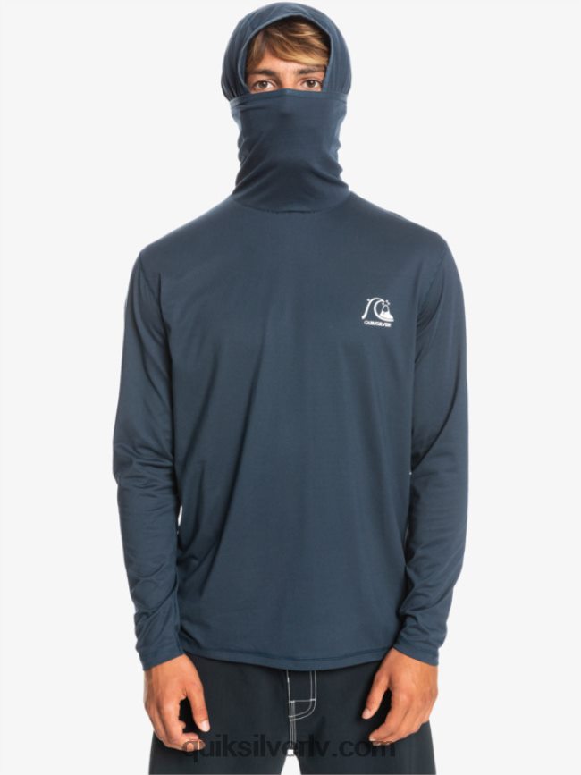 vīriešiem Quiksilver Heritage upf 50 sērfošanas triko ar garām piedurknēm pusnakts jūras virši 88064R417