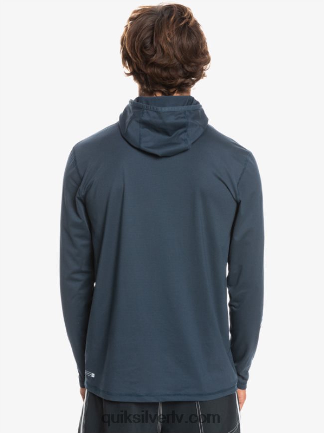 vīriešiem Quiksilver Heritage upf 50 sērfošanas triko ar garām piedurknēm pusnakts jūras virši 88064R417