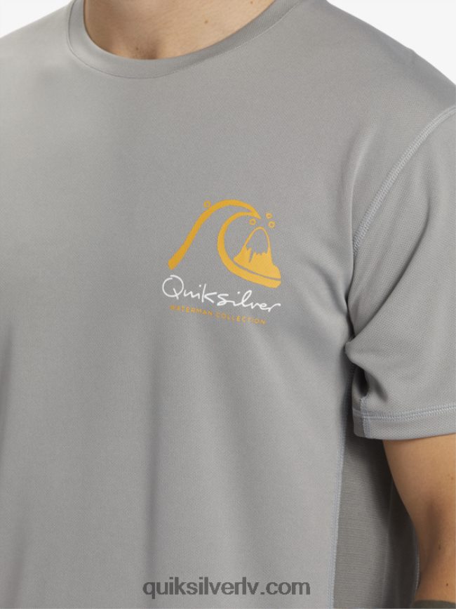 vīriešiem Quiksilver Waterman bamboo check 2 upf 50 sērfošanas tēja ar īsām piedurknēm haizivis 88064R274