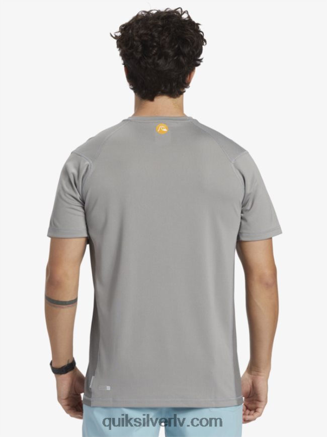 vīriešiem Quiksilver Waterman bamboo check 2 upf 50 sērfošanas tēja ar īsām piedurknēm haizivis 88064R274