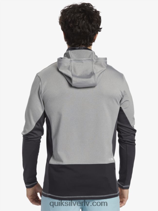 vīriešiem Quiksilver Waterman makšķernieka krekls ar kapuci upf 50 garām piedurknēm haizivis 88064R832
