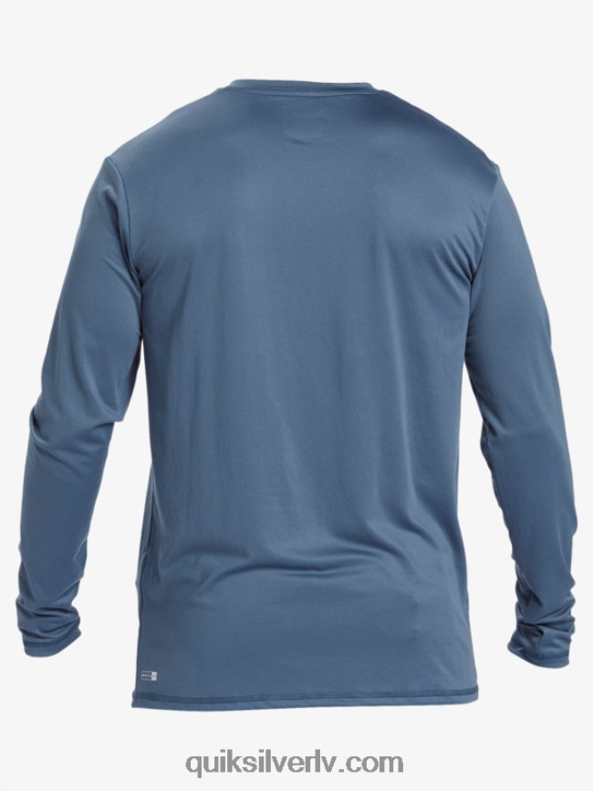 vīriešiem Quiksilver cieta svītra ar garām piedurknēm upf 50 sērfošanas tee jūra 88064R844