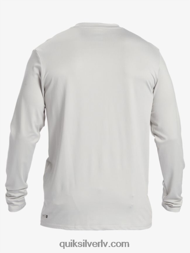 vīriešiem Quiksilver cieta svītra ar garām piedurknēm upf 50 sērfošanas tee pelēka violeta 88064R840