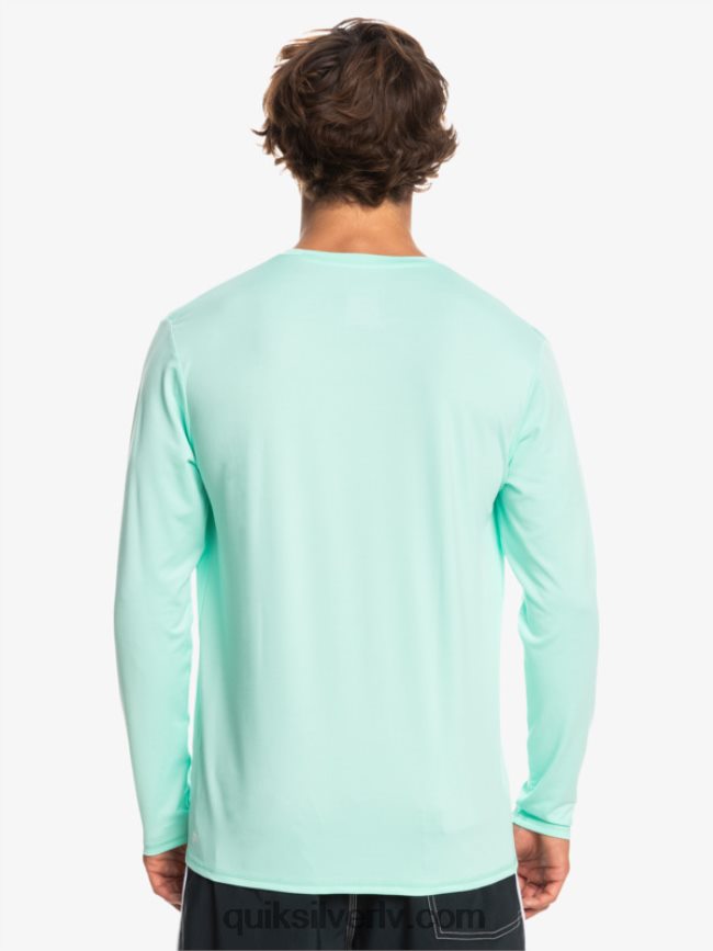 vīriešiem Quiksilver cieta svītra ar garām piedurknēm upf 50 sērfošanas tee pludmales stikls 88064R845