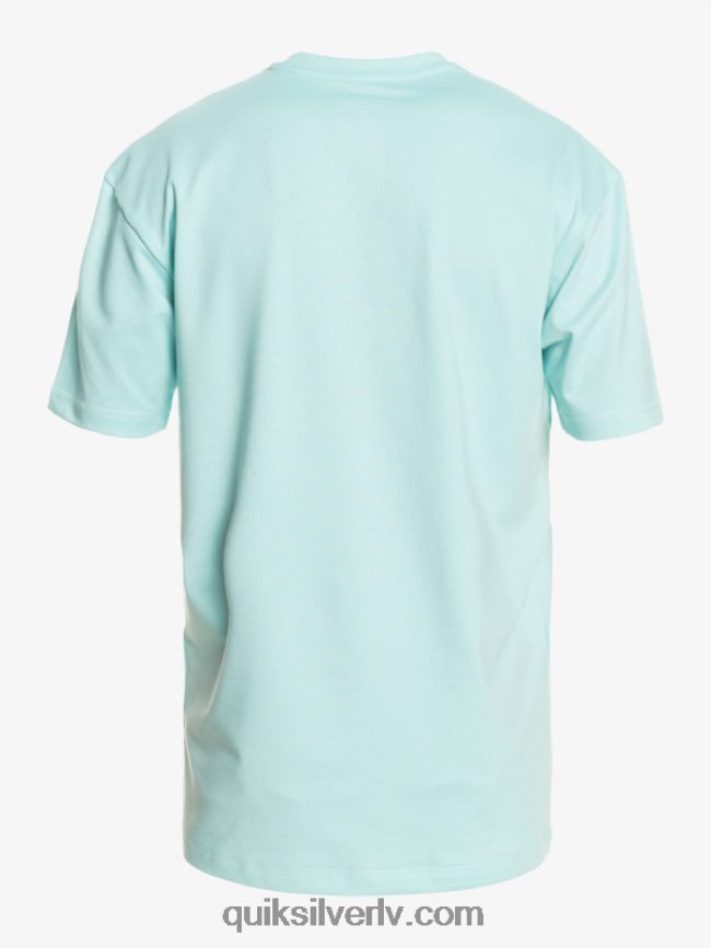 vīriešiem Quiksilver cieta svītra ar īsām piedurknēm upf 50 sērfošanas tēja eņģelis zils 88064R889