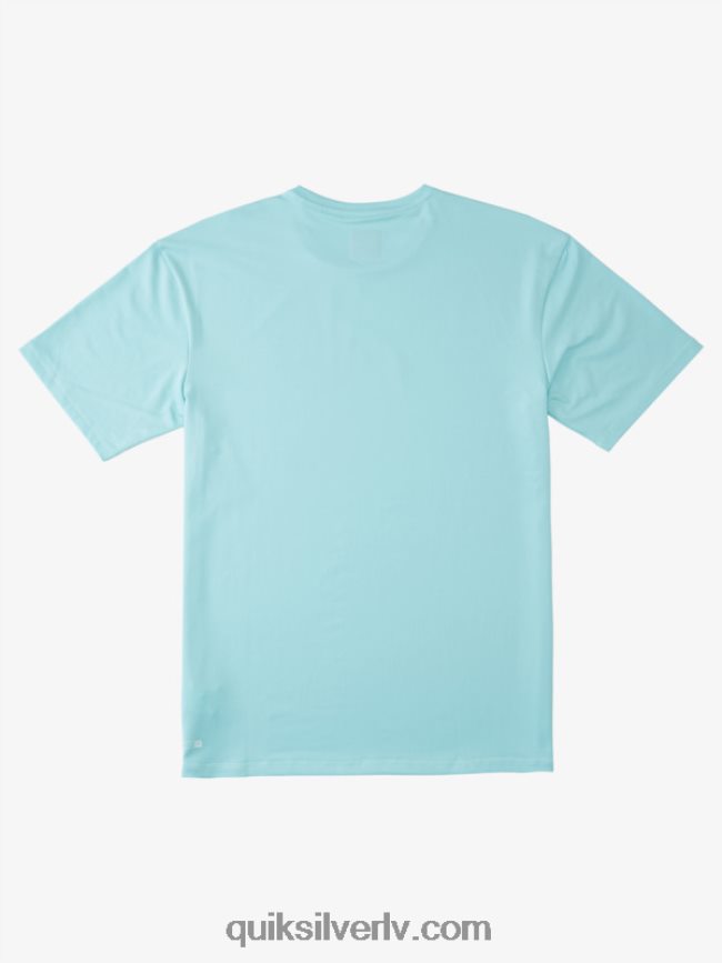 vīriešiem Quiksilver cieta svītra ar īsām piedurknēm upf 50 sērfošanas tēja eņģelis zils 88064R889