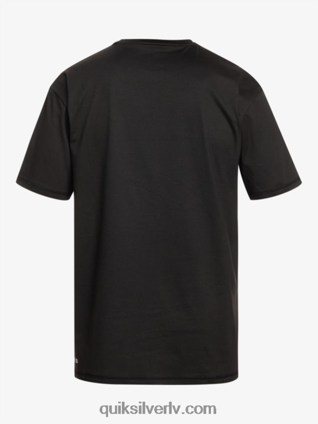 vīriešiem Quiksilver cieta svītra ar īsām piedurknēm upf 50 sērfošanas tēja melns 88064R882