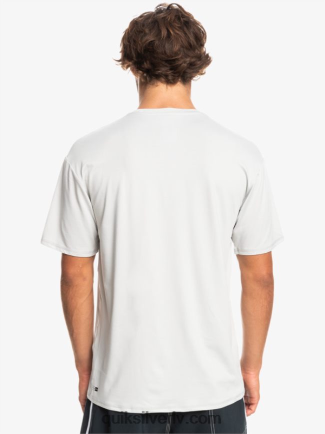 vīriešiem Quiksilver cieta svītra ar īsām piedurknēm upf 50 sērfošanas tēja pelēka violeta 88064R884
