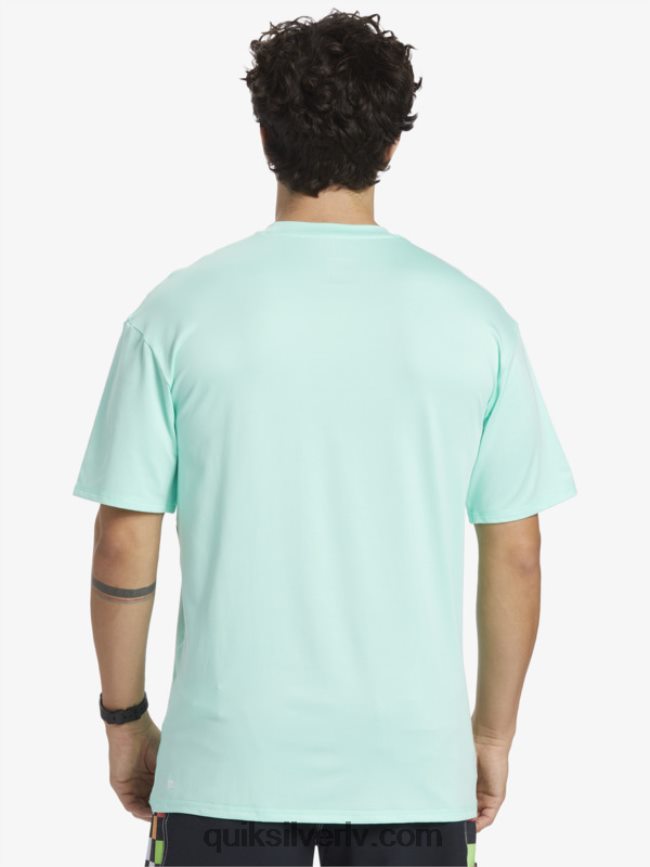 vīriešiem Quiksilver cieta svītra ar īsām piedurknēm upf 50 sērfošanas tēja pludmales stikls 88064R886