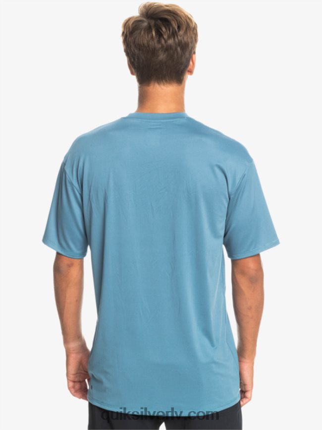 vīriešiem Quiksilver cieta svītra ar īsām piedurknēm upf 50 sērfošanas tēja provencial 88064R891