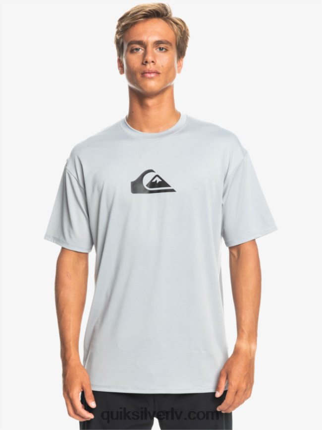 vīriešiem Quiksilver cieta svītra ar īsām piedurknēm upf 50 sērfošanas tēja slapjš slapjš 88064R890