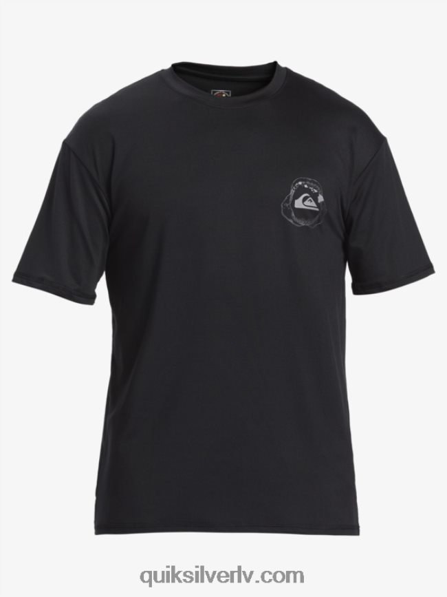 vīriešiem Quiksilver hawaii Big Bite upf 50 sērfošanas t-krekls ar īsām piedurknēm melns 88064R883