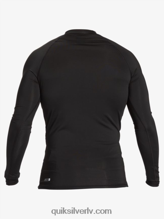 vīriešiem Quiksilver hawaii double down upf 50 sērfošanas t-ka ar garām piedurknēm melns 88064R1105
