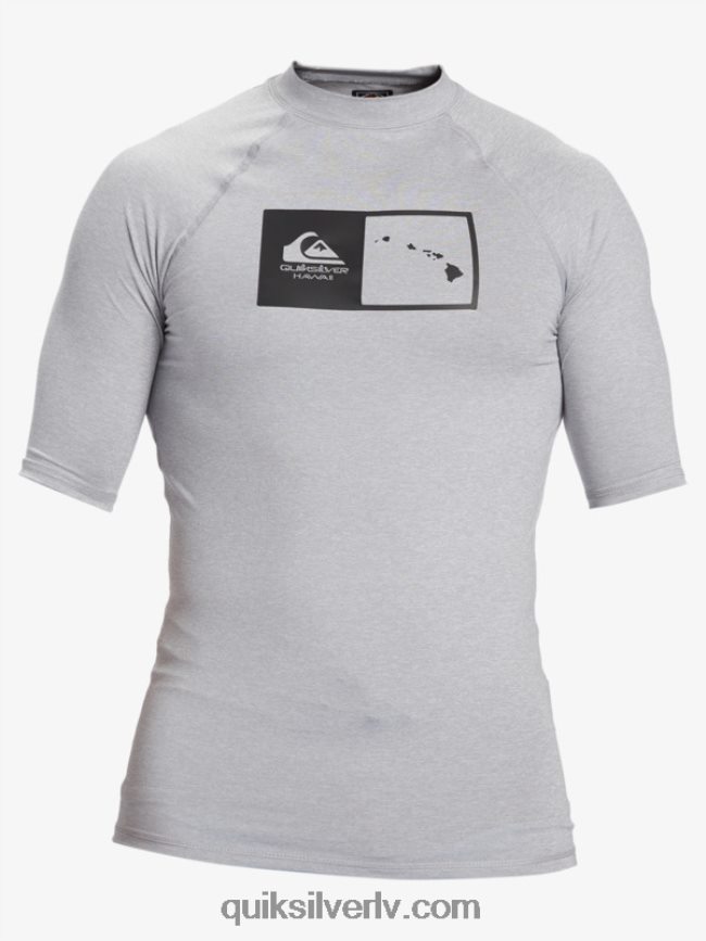 vīriešiem Quiksilver hawaii double down upf 50 sērfošanas t-ka ar īsām piedurknēm slapjš virši 88064R1169