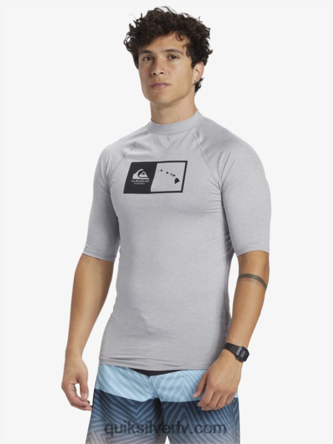vīriešiem Quiksilver hawaii double down upf 50 sērfošanas t-ka ar īsām piedurknēm slapjš virši 88064R1169