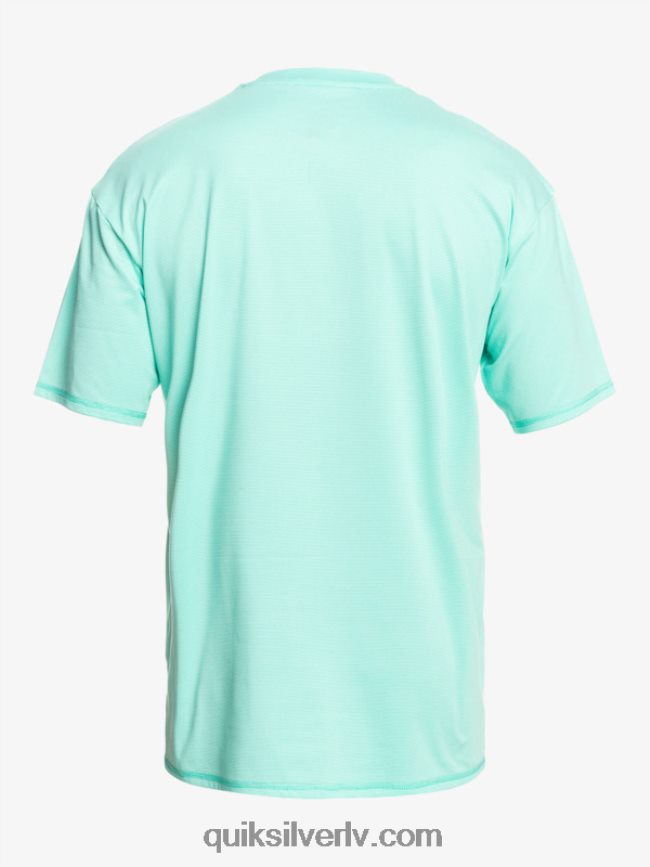 vīriešiem Quiksilver heritage heather īsām piedurknēm upf 50 sērfošanas t-krekls baseina zaļie virši 88064R1133