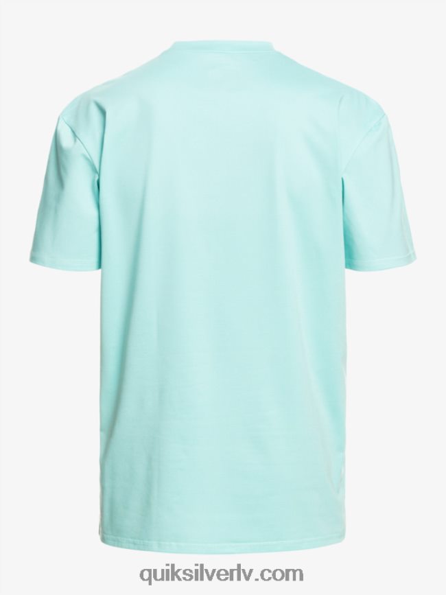 vīriešiem Quiksilver heritage heather īsām piedurknēm upf 50 sērfošanas t-krekls eņģeļa zils virši 88064R1128