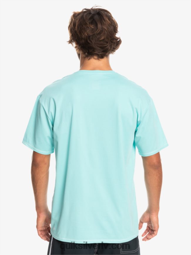 vīriešiem Quiksilver heritage heather īsām piedurknēm upf 50 sērfošanas t-krekls eņģeļa zils virši 88064R1128