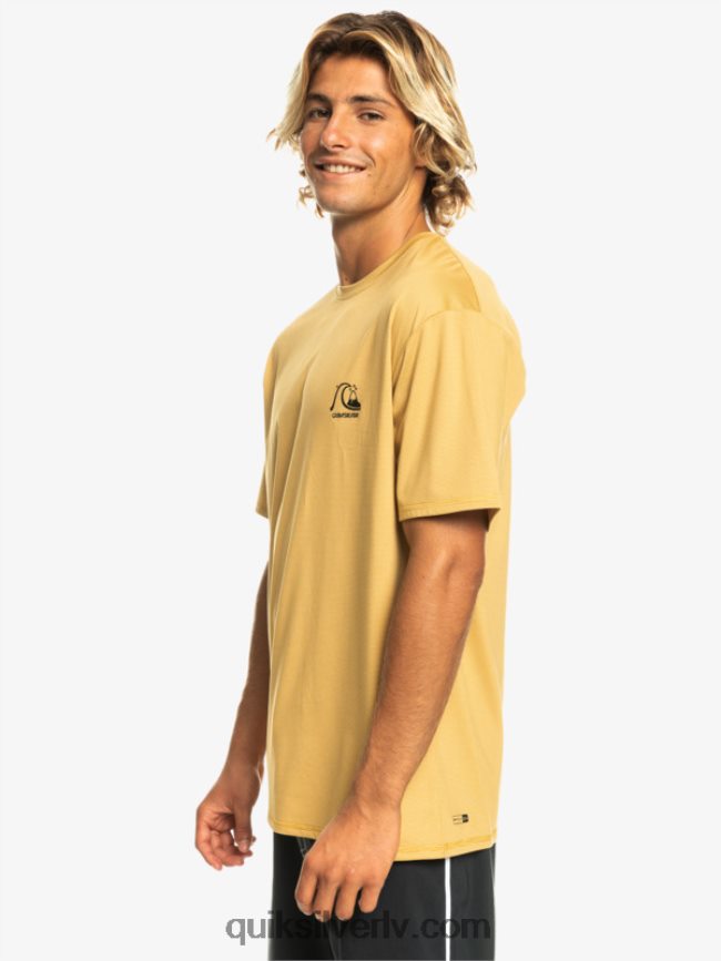 vīriešiem Quiksilver heritage heather īsām piedurknēm upf 50 sērfošanas t-krekls kviešu virši 88064R1127