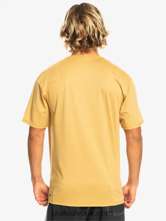 vīriešiem Quiksilver heritage heather īsām piedurknēm upf 50 sērfošanas t-krekls kviešu virši 88064R1127