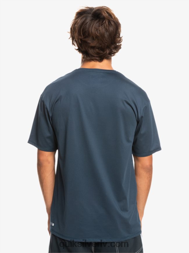 vīriešiem Quiksilver heritage heather īsām piedurknēm upf 50 sērfošanas t-krekls pusnakts jūras virši 88064R1129