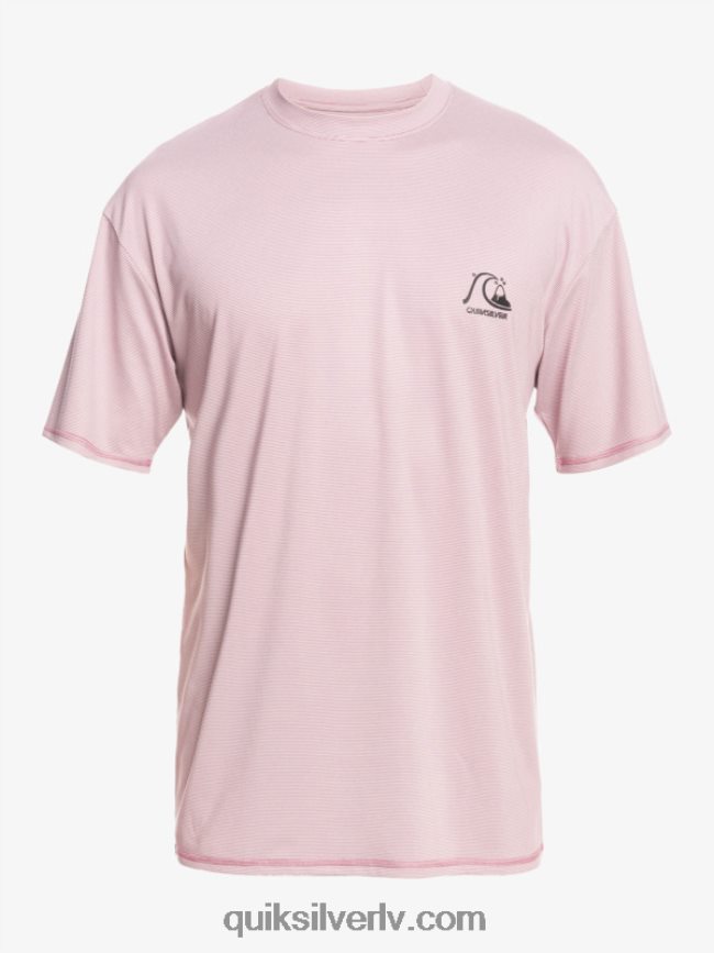 vīriešiem Quiksilver heritage heather īsām piedurknēm upf 50 sērfošanas t-krekls putekļains orhideju virši 88064R1132