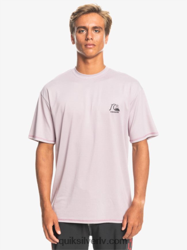 vīriešiem Quiksilver heritage heather īsām piedurknēm upf 50 sērfošanas t-krekls putekļains orhideju virši 88064R1132