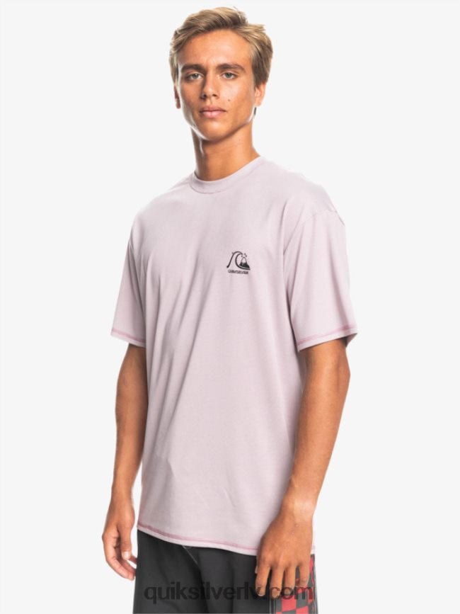 vīriešiem Quiksilver heritage heather īsām piedurknēm upf 50 sērfošanas t-krekls putekļains orhideju virši 88064R1132