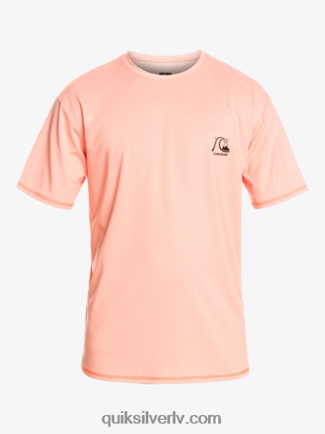 vīriešiem Quiksilver heritage heather īsām piedurknēm upf 50 sērfošanas t-krekls svaiga laša virši 88064R1130