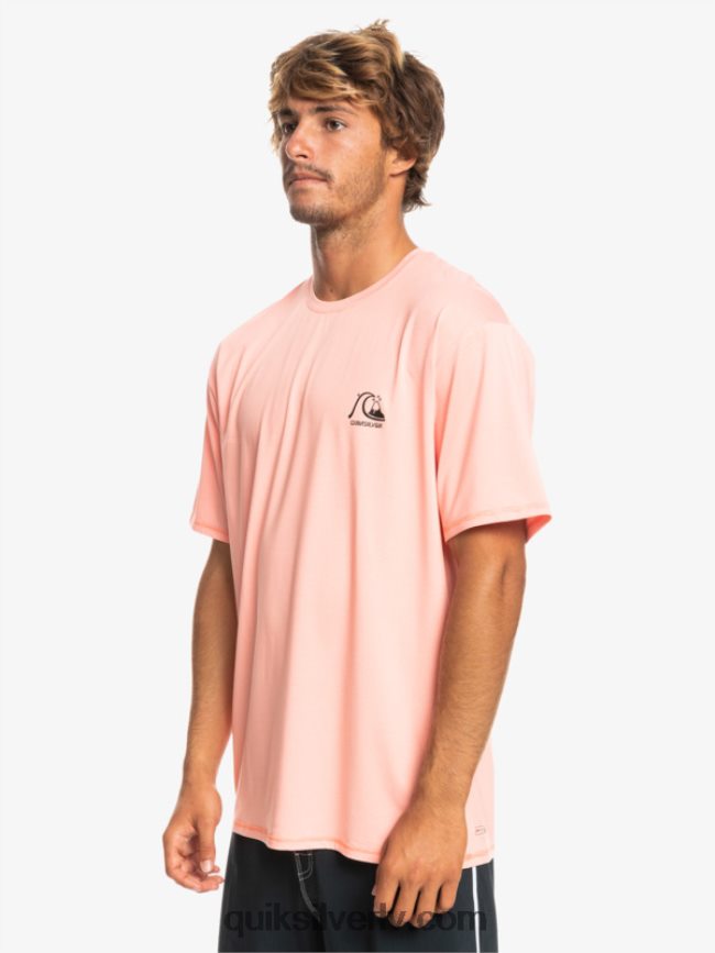 vīriešiem Quiksilver heritage heather īsām piedurknēm upf 50 sērfošanas t-krekls svaiga laša virši 88064R1130