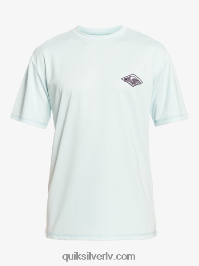 vīriešiem Quiksilver mix ar īsām piedurknēm upf 50 sērfošanas tee zili pelēks 88064R1809