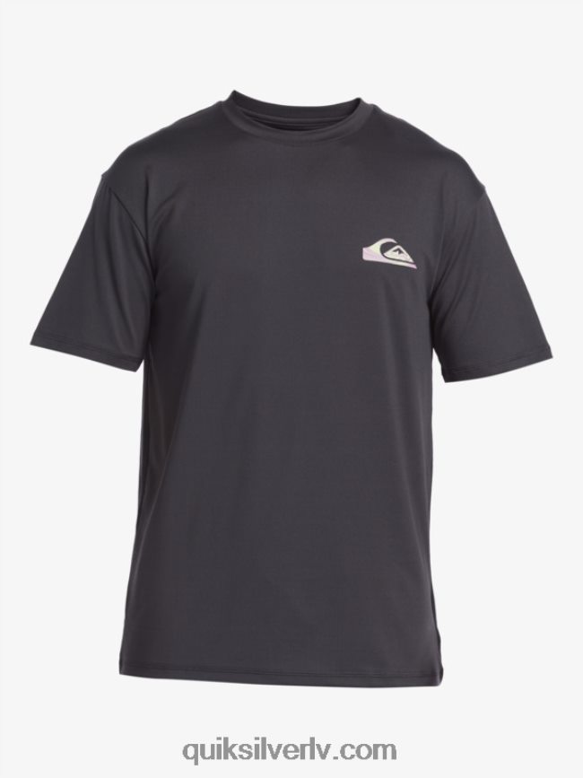 vīriešiem Quiksilver mix session upf 50 sērfošanas t-ka ar īsām piedurknēm asfalts 88064R316