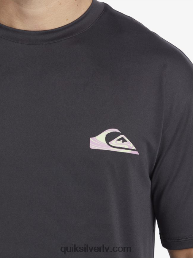 vīriešiem Quiksilver mix session upf 50 sērfošanas t-ka ar īsām piedurknēm asfalts 88064R316