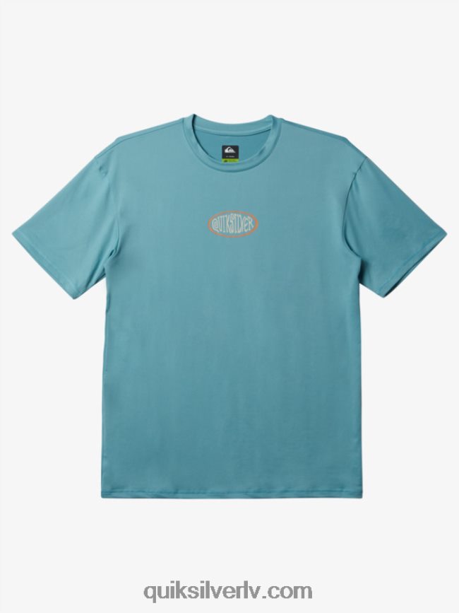 vīriešiem Quiksilver mix session upf 50 sērfošanas t-ka ar īsām piedurknēm kameja zils 88064R314