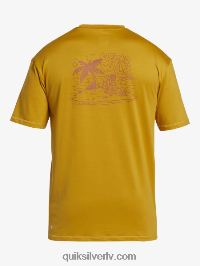 vīriešiem Quiksilver mix session upf 50 sērfošanas t-ka ar īsām piedurknēm kvieši 88064R317