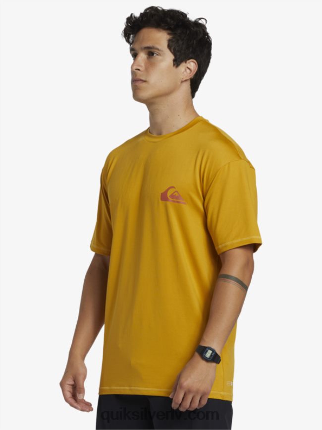 vīriešiem Quiksilver mix session upf 50 sērfošanas t-ka ar īsām piedurknēm kvieši 88064R317