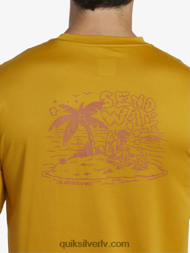 vīriešiem Quiksilver mix session upf 50 sērfošanas t-ka ar īsām piedurknēm kvieši 88064R317