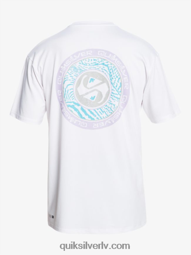 vīriešiem Quiksilver mix session upf 50 sērfošanas t-ka ar īsām piedurknēm sniegbalts 88064R315